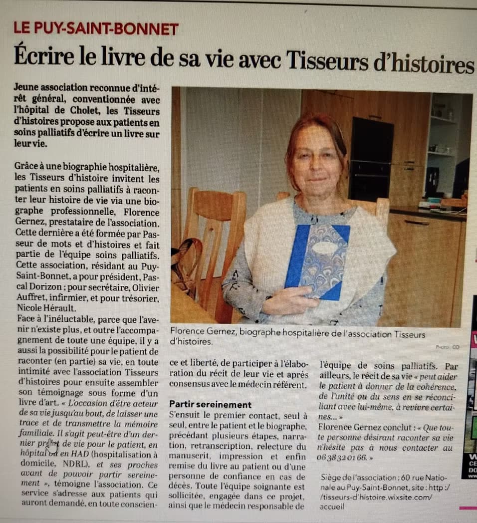 Article de presse régional sur l'association